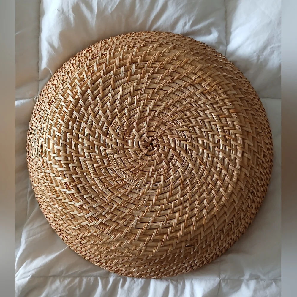 Natural Woven Basket Bowl 15.5" Circumference, Base 8" Circ. - Picture 3 of 4